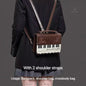 New Vintage Piano Shoulder Bag Womens Brown Crossbody Bag Y2k Girls Transparent Ita Bag Personalized Backpack Aesthetic Handbags