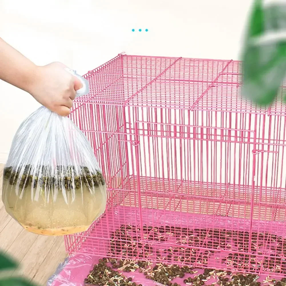 Disposable Rabbit Cage Liner Pet Tray Plastic Mat Film Cover Replaceable Universal Toilet Film Small Animal Hamster Pet Poop Bag