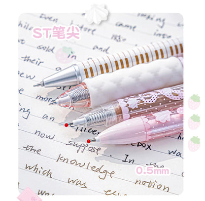 4Pcs Cute Kawaii Gel Pens Set Aesthetic 0.5mm Fine Point Retractable Pens for School Office Writing Sweet Chocolate Stationery