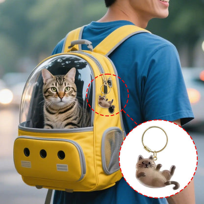 2x3x6cm Pet Hair Keychain Holder, Portable Cat Dog F ur Pendant For Bag, Keepsake Key Ring For Backpack Purse Wallet, Cute Gift