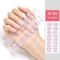 16/18/20Tips Semi-Cured Gel Nail Strips Adhesive Full Cover Stickers for Nails UV Lamp Need Press On Nails Fashion Manicure