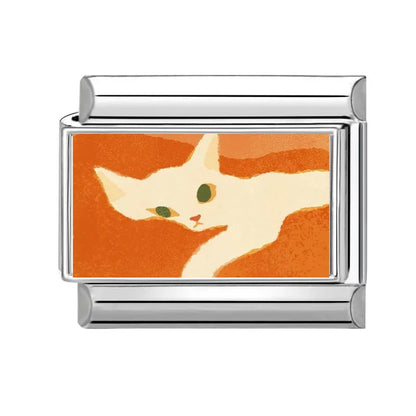 Y2K Cute Funny Sofa Cats Dogs Italian Charm Fit 9mm Stainless Steel Women DIY Bracelet Drop Shipping Fashion Jewelry Wholesale