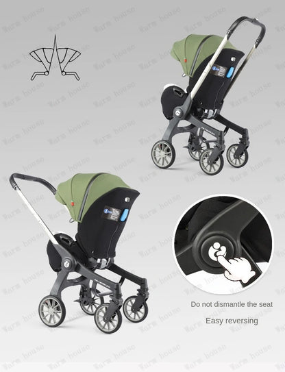 New baby stroller 4in1 Multifunctional newborn baby carriage 3in1 stroller Foldable Basket type seat