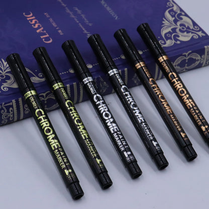 3 Pcs Mirror Marker Pen DIY Reflective Paint Pens Mirror Markers Chrome Gold SILVER Marker Signature Car Styling Art Craftwork