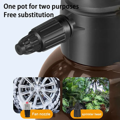 Foam Spray Sprayer Car Wash With Bottle Gun Manual Pressure Water Jet home Shampoo foam Snow watering can hand-pressed car 2L
