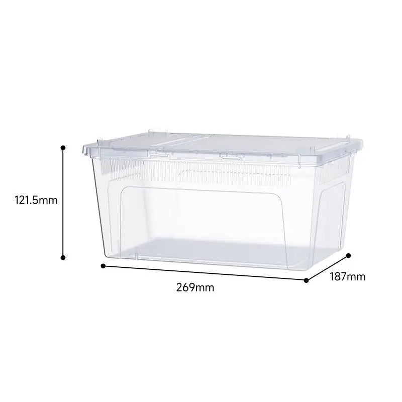 Hot Sale Clear Plastic Reptile Terrarium Ventilated Breeding Box For Lizards Snakes And Small Pets