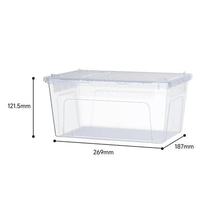 Hot Sale Clear Plastic Reptile Terrarium Ventilated Breeding Box For Lizards Snakes And Small Pets