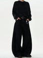 High Streets Spring Summer Men's Jeans American Baggy Wide Leg Curved Knife Denim Pants Loose Solid Color Male Trendy Trousers