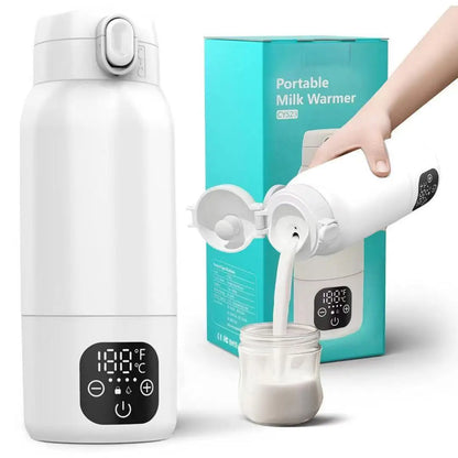 Portable Baby Milk Bottles Warmer 500ML Hot Water Bottle Heated for Newborn Travel 316L Stainless Steel Kids Thermos & Heater