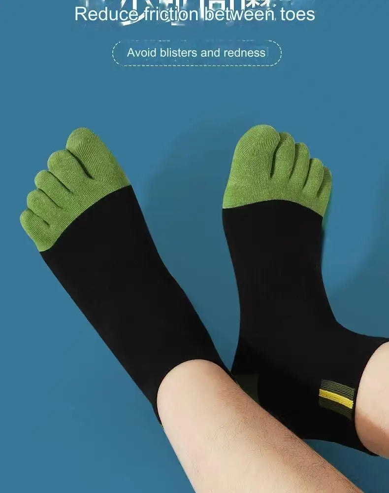 5 Pair Men's Casual Five-Toe Cotton Socks Breathable Five-Toe Sports Socks High Quality Split Toe Socks For Men