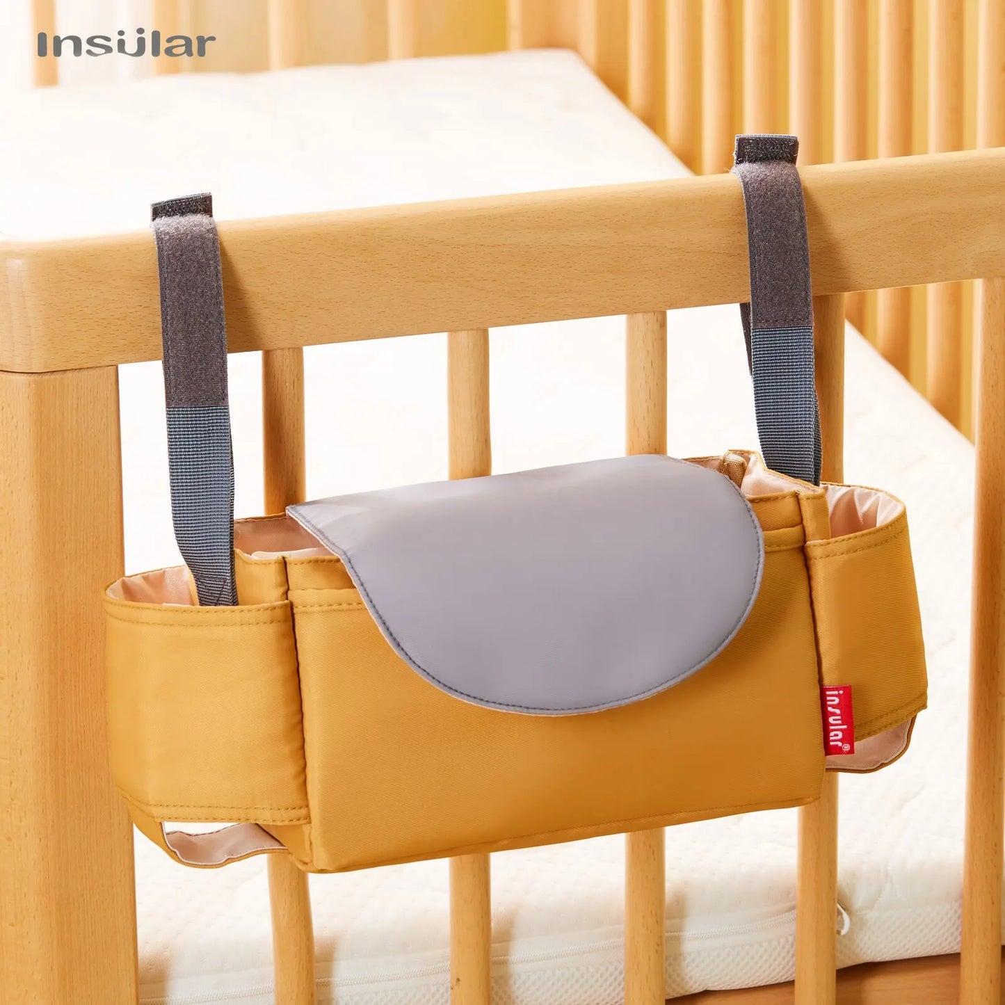 Stroller Organizer Bag,Multifunctional Mommy Diaper Bag with Basket,Hooks & Cup Holder,Universal Pram Buggy Carriage Accessories