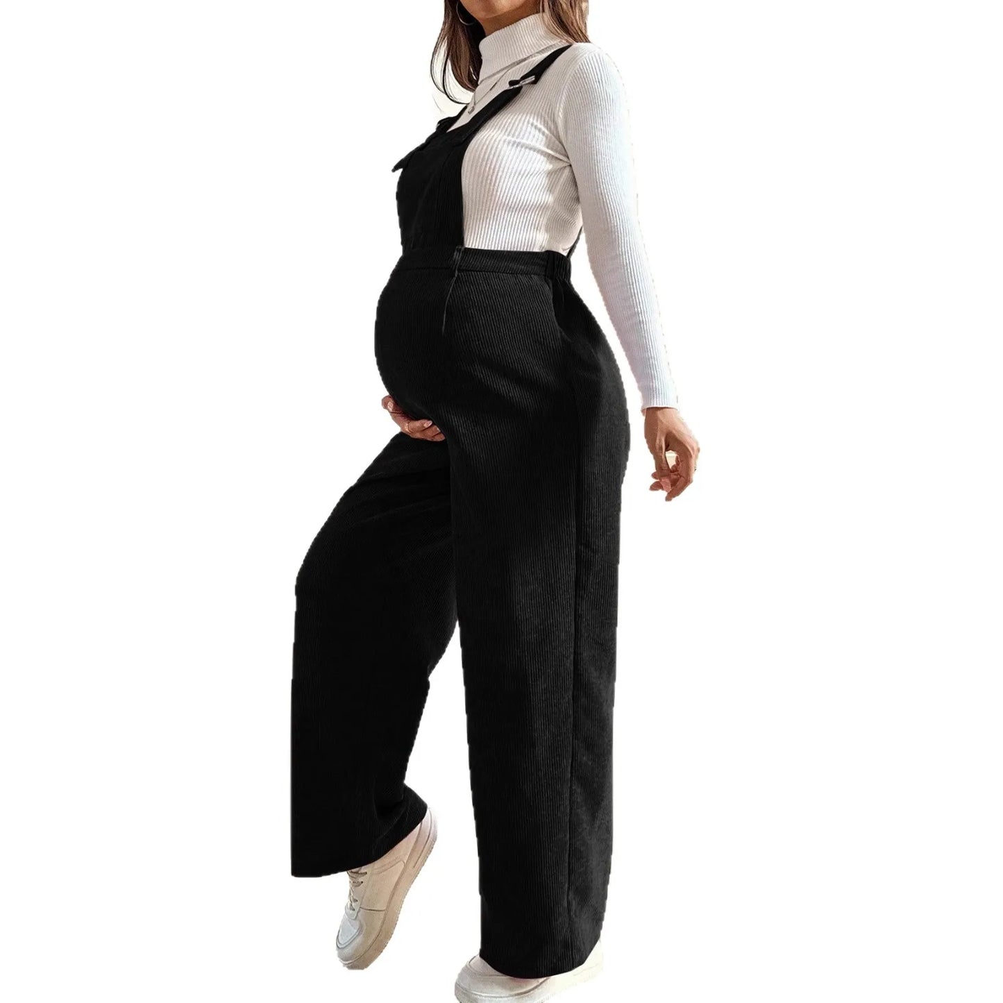 Maternity Clothes Pregnancy Clothing for Pregnant Women Pants 2025 Autumn Winter Fashion Elastic Loose Corduroy Overalls Waist