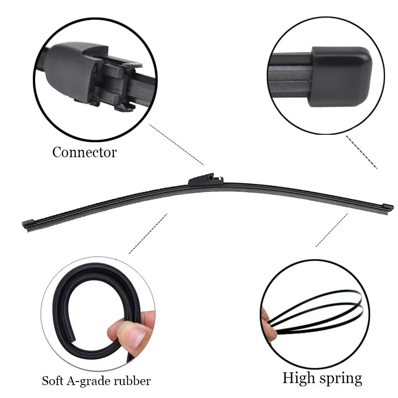 Erick's Wiper 16" Rear Wiper Blade For VW Touran MK 1 2003 - 2010 1T1 1T2 Windshield Windscreen Clean Tailgate Window Rain Brush