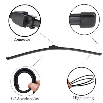 Erick's Wiper 16" Rear Wiper Blade For VW Touran MK 1 2003 - 2010 1T1 1T2 Windshield Windscreen Clean Tailgate Window Rain Brush