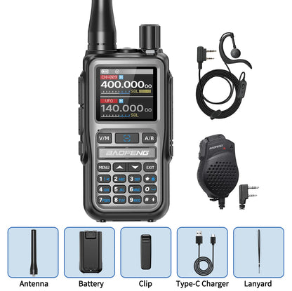BAOFENG UV 5R Mini Walkie Talkie Dual PTT Bluetooth Programming Wireless Copy Frequency AM FM Long Range Small Size Ham Radio