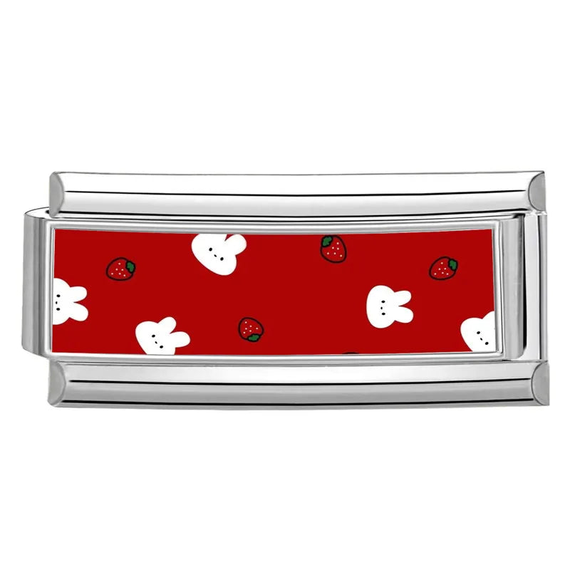 2025 New Women's Gift Cute Rabbit Cat Dogs Italian Charms Links Beads Fit 9mm Stainless Steel Modular Modular Bracelet Jewelry