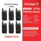 Retevis RT622 Mini Walkie Talkie 4 Pcs Walkie-talkies PMR446 FRS Portable Two Way Radio Communication Radio for Restaurant Hotel