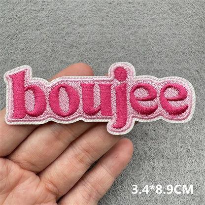 Cartoon Embroidered Patches For Clothing Slogan Letters Embroidery Patch For Clothes Iron On Patches On Clothes Jackets DIY