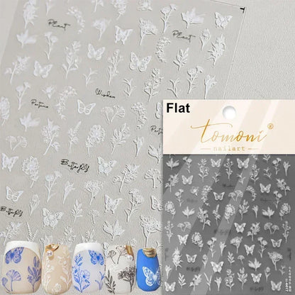 Jelly Butterfly 5D Nail Art Sticker Rhinestone Crystal Charming Shiny Insect Animals DIY Self Adhesive Decoration Manicure Decal