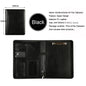 Executive Business A4 Leather Portfolio Folder Clipboard for Zippered Desk Organizer Document Briefcase Calculator for Office