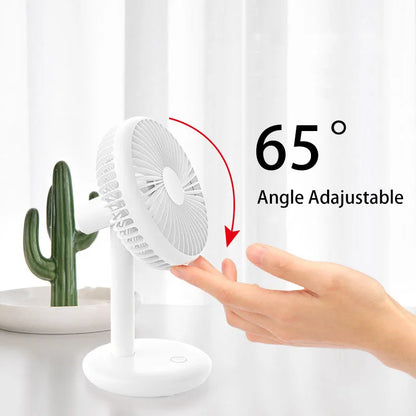 Mini USB Desktop Fan Rechargeable Air Cooling Fan 4 Speeds for Office Home Bedroom Portable Table Fans Adjustable Angle