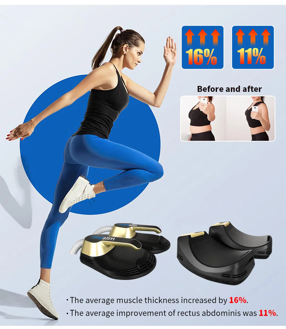 EMS Body Sculpt Machine RF Sculpting Weight Loss Burning Fat Slimming Muscle Equipment Stimulation 6500W HI-EMT MYOslim