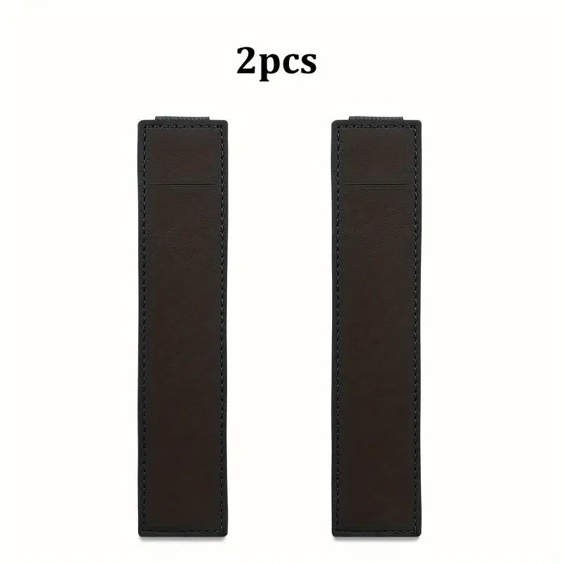 1/2pcs Leather Adjustable Elastic Band Pen Holder, Pen Pouch For Planner, Pen Holder For Notebook, Notebook Pen Holder