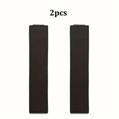 1/2pcs Leather Adjustable Elastic Band Pen Holder, Pen Pouch For Planner, Pen Holder For Notebook, Notebook Pen Holder