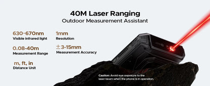 DOOGEE V Max LR 5G Rugged Phone Laser Rangefinder Dual Camping Lights 16GB 512GB ROM 6.78'' Display 20500mAh Battery Smartphone