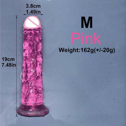 Cheap Realistic Butt Plug Jelly Dildo 5 Sizes Man Women Anal Sex Toys Gay Suction Cup Big Dick Soft Masturbators Small Penis