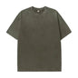 Cotton Short Sleeved T-shirt Summer Round Neck Loose and Base Shirt for Men Women Basic Tee