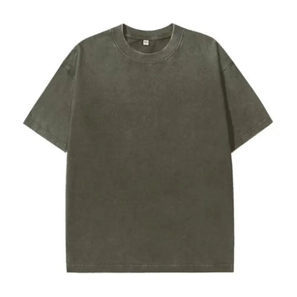 Cotton Short Sleeved T-shirt Summer Round Neck Loose and Base Shirt for Men Women Basic Tee