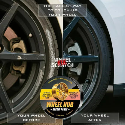 Car Wheel Hub Scratch Refurbishment Paste, Tire Rim Scratch Paint Repair Paste - Aluminum and Steel Rings Dent Restore Care/93x*