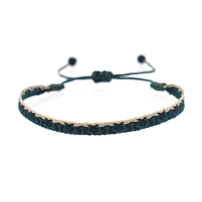 KKBEAD Wholesale Handwoven Bracelet Colombia Cloth Braided Wristband Bracelets for Women Men Gift Hippie Boho Friendship Jewelry