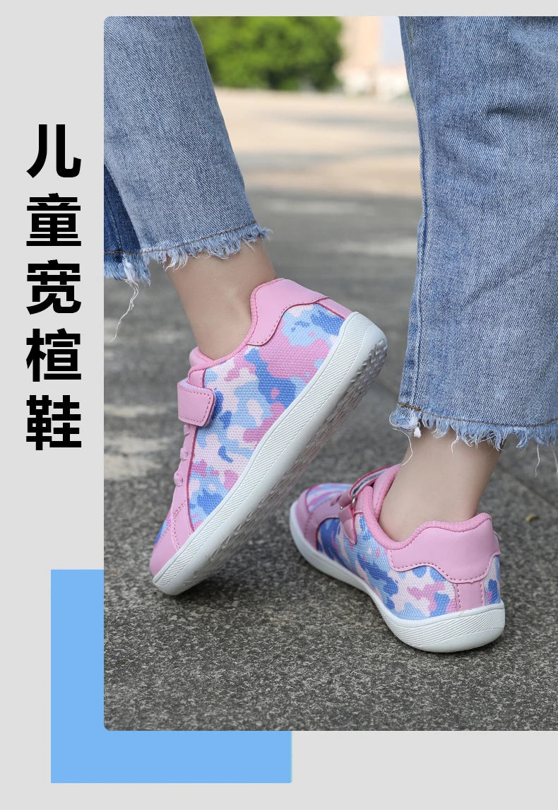 Children Sneaker Girls Barefoot Shoes  2025 New Luxury Fashion Skate Kids Casual Sneaker White Pink Sports Tennis Shoes for Girl
