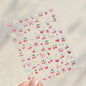 Lovely Animal Graffiti Cat Claw Rabbit Bunny Bear Dog Flower Fruit Dim Sum Candy Sunflower Adhesive 5D Nail Art Stickers Decal