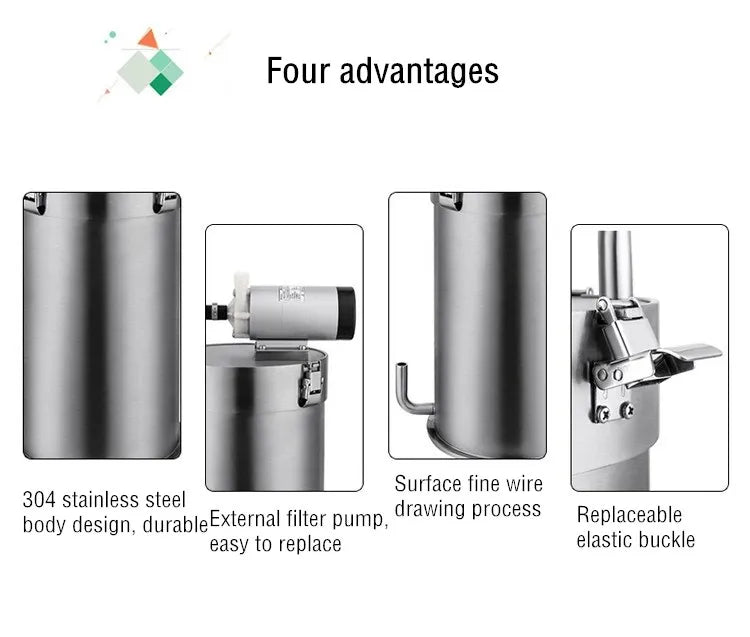 Aquarium Stainless Steel External Pro Canister Filters with Pump ADA Style Fish Tank Filter Bucket Barrel фильтр для аквариумов