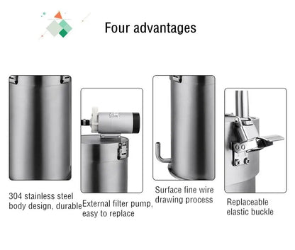 Aquarium Stainless Steel External Pro Canister Filters with Pump ADA Style Fish Tank Filter Bucket Barrel фильтр для аквариумов