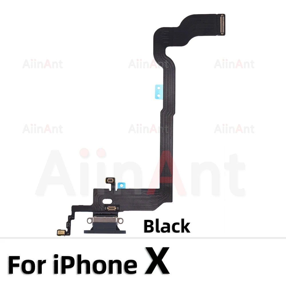 AiinAnt Dock USB Mic Board Charger Connector Fast Charging Port Flex Cable For iPhone X Xr Xs Max 7 8 Plus