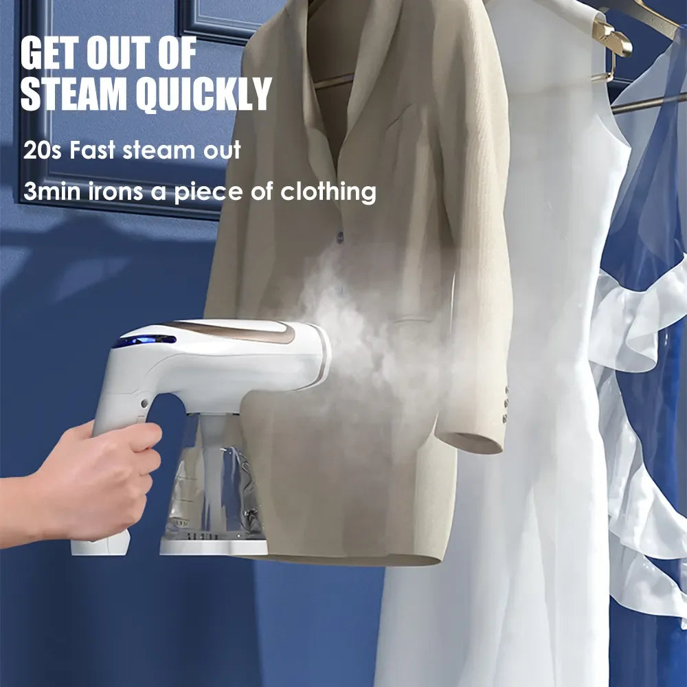 Handheld Garment Steamer for Clothes 1600W Powerful Electric Steam Iron Foldable Portable Traveling Clothes Steamer Home