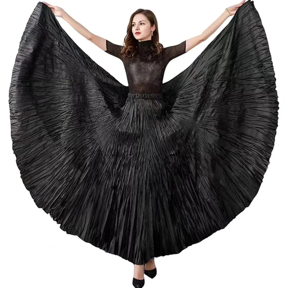 11 Colors Irregular Pleated A-line Skirt For Women High Waist Solid Color Loose Fashion Skirts Casual 2025 Spring New