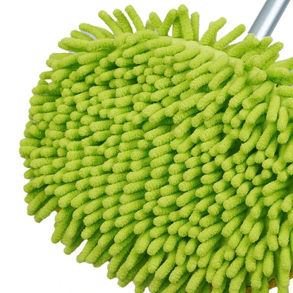 2 In 1 Car Cleaning Brush Car Wash Brush Duster Telescoping Alloy Long Handle Cleaning Mop Chenille Broom Auto Accessories