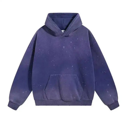 IEFB Washed Male Set Sweatshirt Sweatpants Splash-ink White Spray Dye Velvet Hoodies Autumn Spring New Trendy Male Wear 9W125