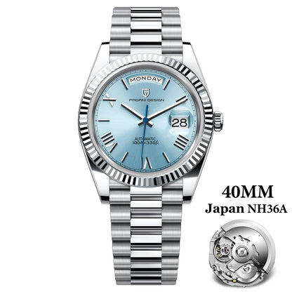 PAGANI DESIGN 2026 New Luxury Rose Gold DD40 Automatic Watch For Men 8285 Mechanical Wristwatch Men Stainless Steel Waterproof