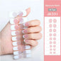 16/18/20Tips Semi-Cured Gel Nail Strips Adhesive Full Cover Stickers for Nails UV Lamp Need Press On Nails Fashion Manicure