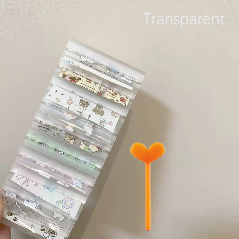 Nail Foils Gradient Transfer Foil Storage Box Nail Art Stickers Stripe Floral Manicure Decals Nails Decoration
