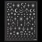 Black White Star 3D Nail Art Sticker Y2K Pentagram Self-Adhesive Decals Laser Shiny Glitters Starlight Manicure Ornaments Slider