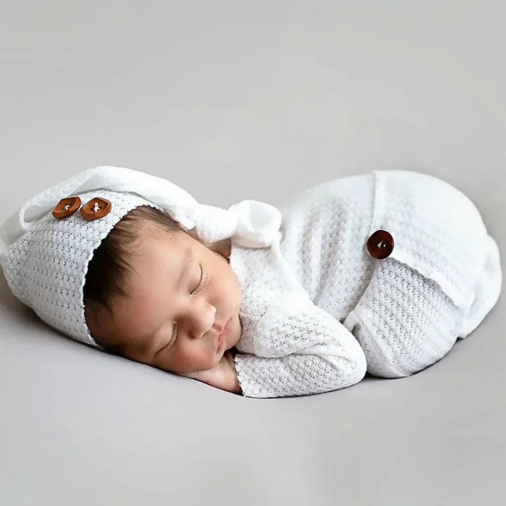 Newborn Photography Props New Born Baby Crochet Knit Costume Accessories Infant Photo Shoot Clothes Newborn Shooting