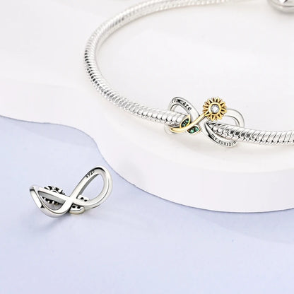 Original 925 Sterling Silver Charm Beads Clover Sunflower Tulip Carnation Pendant For Women Jewelry Fashion Gift