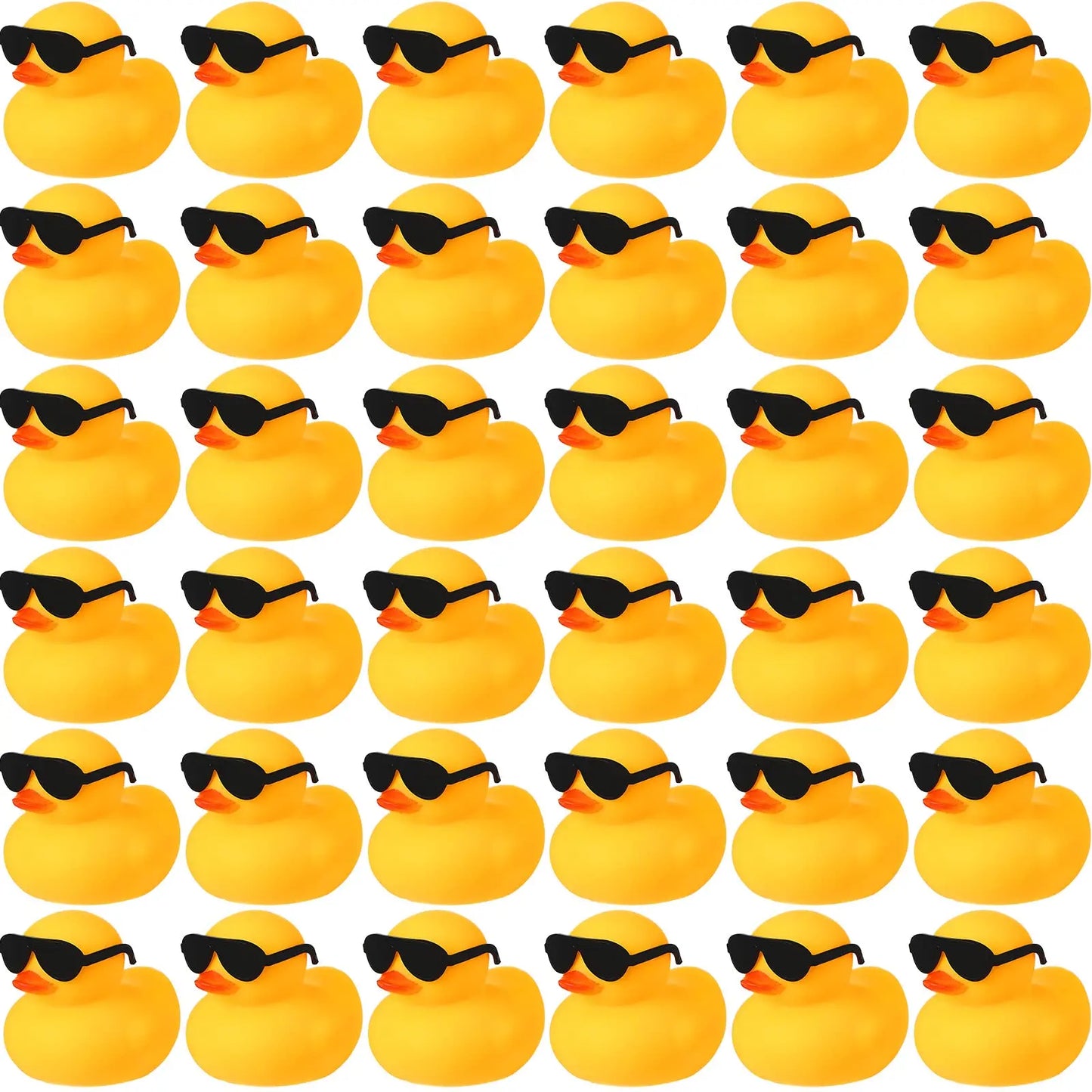 6/12/24PCS  Duck Toys Mini Rubber Ducks Squeak and Float Ducks Shower Toy for Toddlers Boys Girls